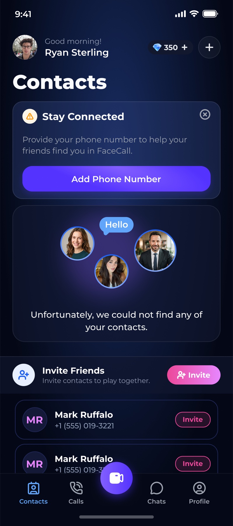 FaseU contacts and friend invitations